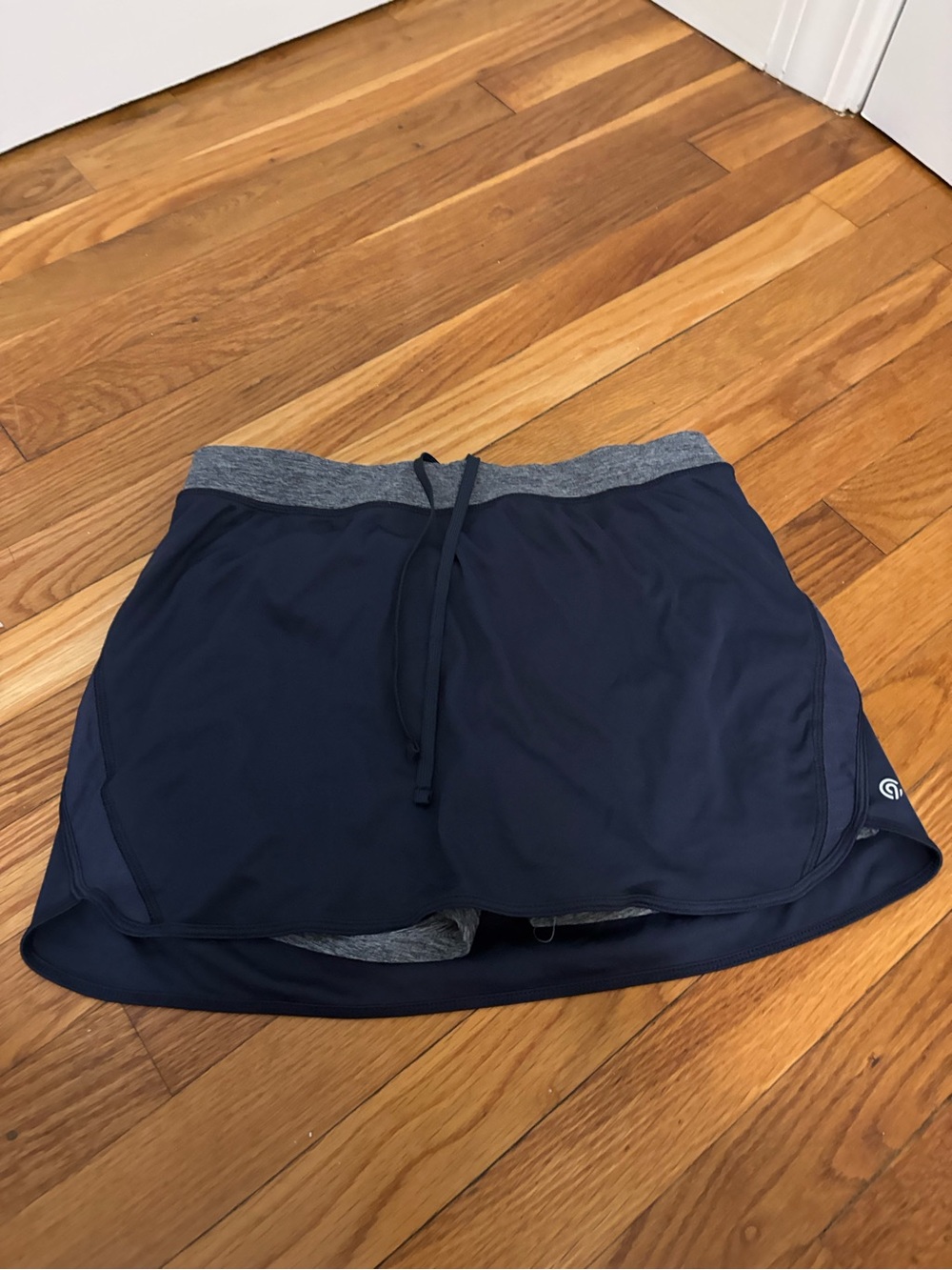 Champion Navy Blue Athletic Shorts with Grey Waistband